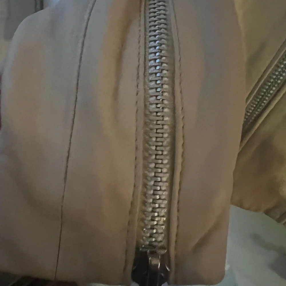 Doma Cream and Gray Leather Jacket - Picture 5 of 11